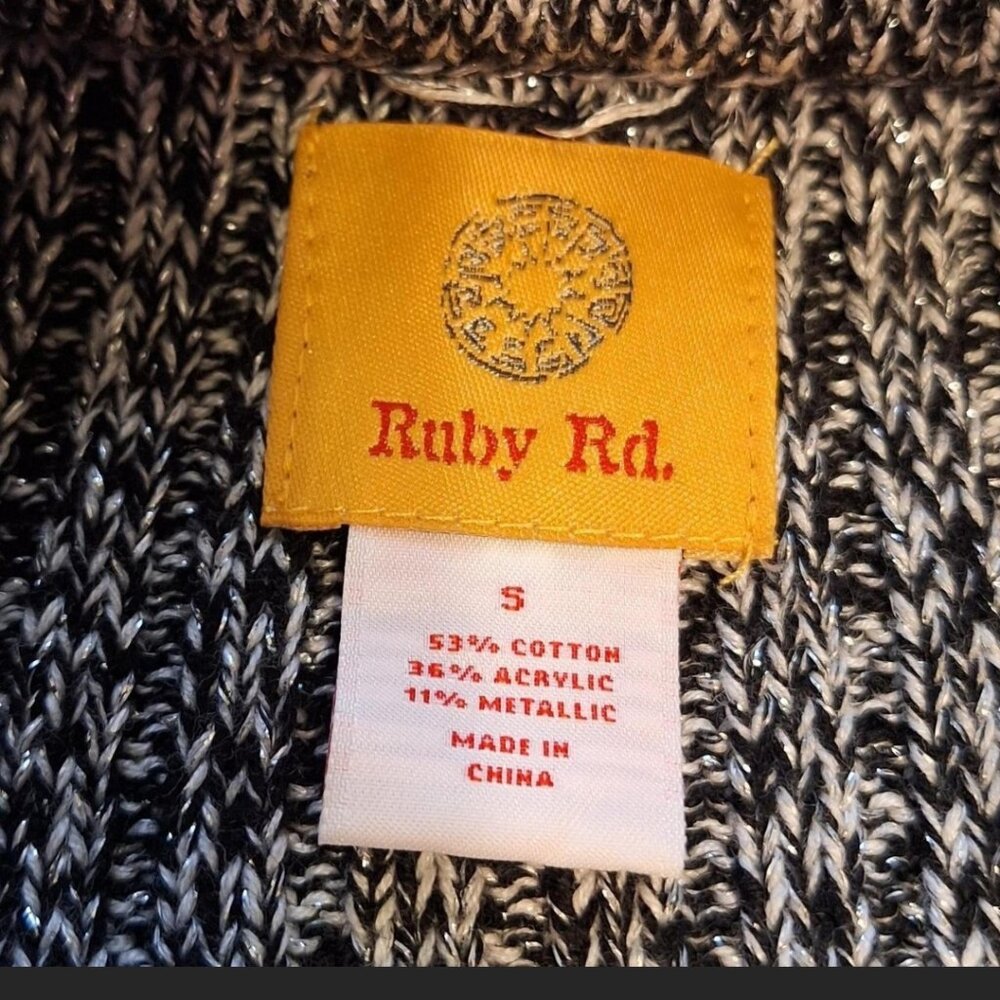 Ruby Rd black silver cardigan - Picture 5 of 5
